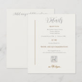 Détails Carte Mariage minimaliste (Devant / Derrière)
