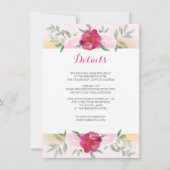 Détails Carte Pink Floral Wedding Invitation Set (Devant)