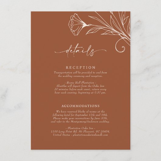 Détails Carte Terracotta Script Info (Devant)