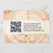 Détails Code QR Modèle Rustic Wood Mariage (Dos)