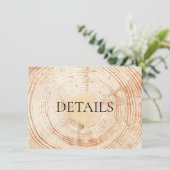 Détails Code QR Modèle Rustic Wood Mariage (Debout devant)