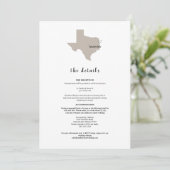 Détails de faire-part de mariage élégant au Texas (Debout devant)