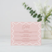 Détails de la bordure rose et blanche - Carte de f (Debout devant)
