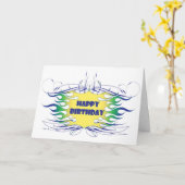 Détails de la carte d'anniversaire (Fleur jaune)