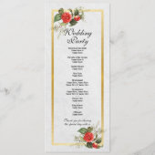 Détails de la cérémonie de mariage Menu de Noël Ro (Dos)