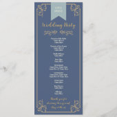 Détails de la cérémonie du menu Mariage de la bibl (Dos)