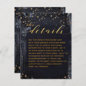 Détails de la Faire-part de mariage de nuit Gold S (Devant / Derrière)