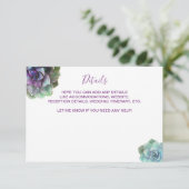 Détails de la Faire-part de mariage des succulents (Debout devant)