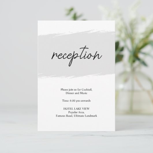 Détails de la Réception | Carte de Réponse (Debout devant)