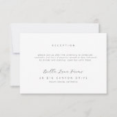 Détails de la réception de mariage formelle Carte  (Devant)