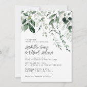 Détails de l'eucalyptus Mariage budget, invitation (Devant)