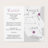 Détails de l'invité mariage calendrier carte code (Inside Unfolded)