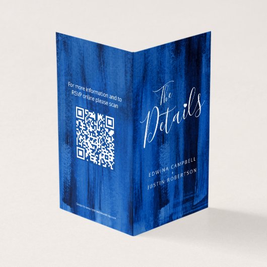 Détails de l'invité mariage carte code QR saphir b (Outside)