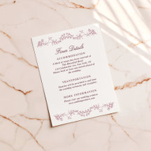 Détails de mariage à bordure florale