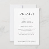 Détails de mariage élégant Carte de boîtier (Devant)