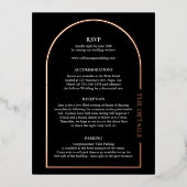 Détails de mariage élégants Carte de fermeture à h (Recto)