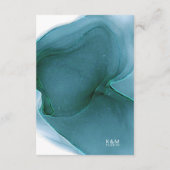 Détails de mariage Ink Flow Teal - Carte encart ID (Dos)
