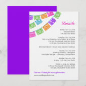 Détails de mariage Papel Picado Multicolore Encart (Devant / Derrière)