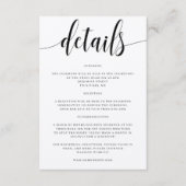 Détails de Mariage Rustique - Encart d'Invitation (Devant)
