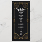 Détails de menu de cérémonie de mariage des années (Dos)