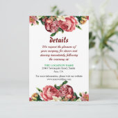 Détails des Faire-part de mariage Roses Blush simp (Debout devant)