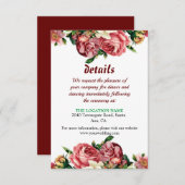Détails des Faire-part de mariage Roses Blush simp (Devant / Derrière)