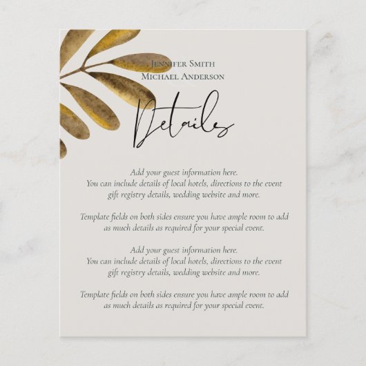 Détails du boîtier Mariage feuille bronze du budge (Devant)