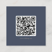 Détails du code QR souple bleu foncé Carte de boît (Dos)