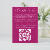 Détails du Faire-part de mariage Magenta (Debout devant)