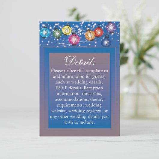 Détails du Faire-part de mariage Ombre Rainbow Lan (Debout devant)