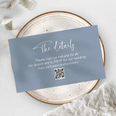 Détails du faire-part de mariage QR Online RSVP