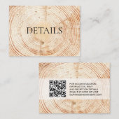 Détails du grain de bois Code QR Modèle Rustique M (Devant / Derrière)