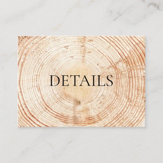 Détails du grain de bois Code QR Modèle Rustique M (Devant)