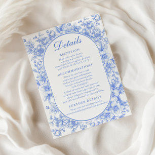Détails du Mariage bleu Cartes de boîtier