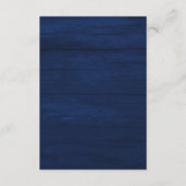 Détails du Mariage bleu marine Carte de code QR (Dos)