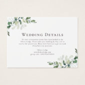 Détails du Mariage BUDGET Carte de boîtier Eucalyp (Devant)