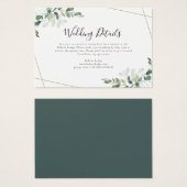 Détails du Mariage BUDGET Carte de boîtier Eucalyp (Devant & derrière)