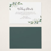 Détails du Mariage BUDGET Carte de boîtier Eucalyp (Devant & derrière)