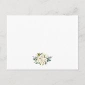 Détails du mariage Carte Bleu Dusty Floral Blanc (Dos)