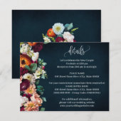 Détails du mariage Carte Boîtier Vin Marine Bourgo (Devant / Derrière)