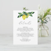 Détails du mariage Carte de boîtier Aquarelle Citr (Debout devant)