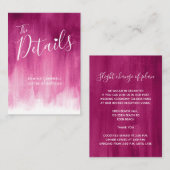 Détails du mariage carte de boîtier d'art rouge ro (Devant / Derrière)