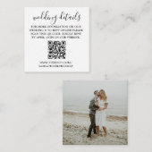 Détails du mariage Carte de boîtier QR Code avec p (Devant / Derrière)