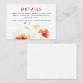 Détails du mariage Carte de petit boîtier (Devant / Derrière)