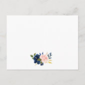 Détails du mariage Carte d'insertion Florale Rose  (Dos)