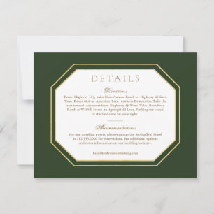 Détails du mariage Carte d'itinéraire *Golden Bloo