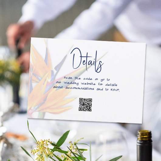 Détails du mariage Cartes de boîtier Bird of Parad