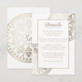 Détails du Mariage couleur personnalisé Carte Gold (Devant / Derrière)