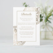 Détails du Mariage couleur personnalisé Carte Gold (Debout devant)