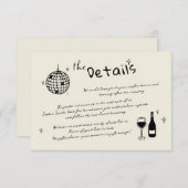 Détails du Mariage cupide tiré à la main Carte de (Devant / Derrière)